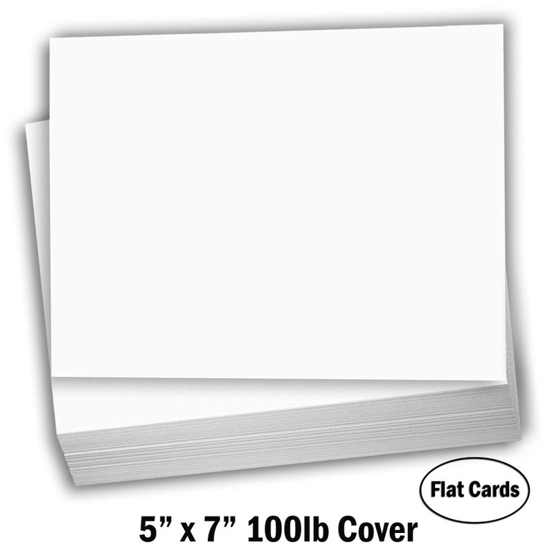 Hamilco White Cardstock Thick Paper - Blank Index Flash Note & Post Cards - Greeting Invitations Stationary - Flat 5 X 7" Heavy Weight 100 lb Card Stock for Printer â€“ 100 Pack (Bright) - Image 5